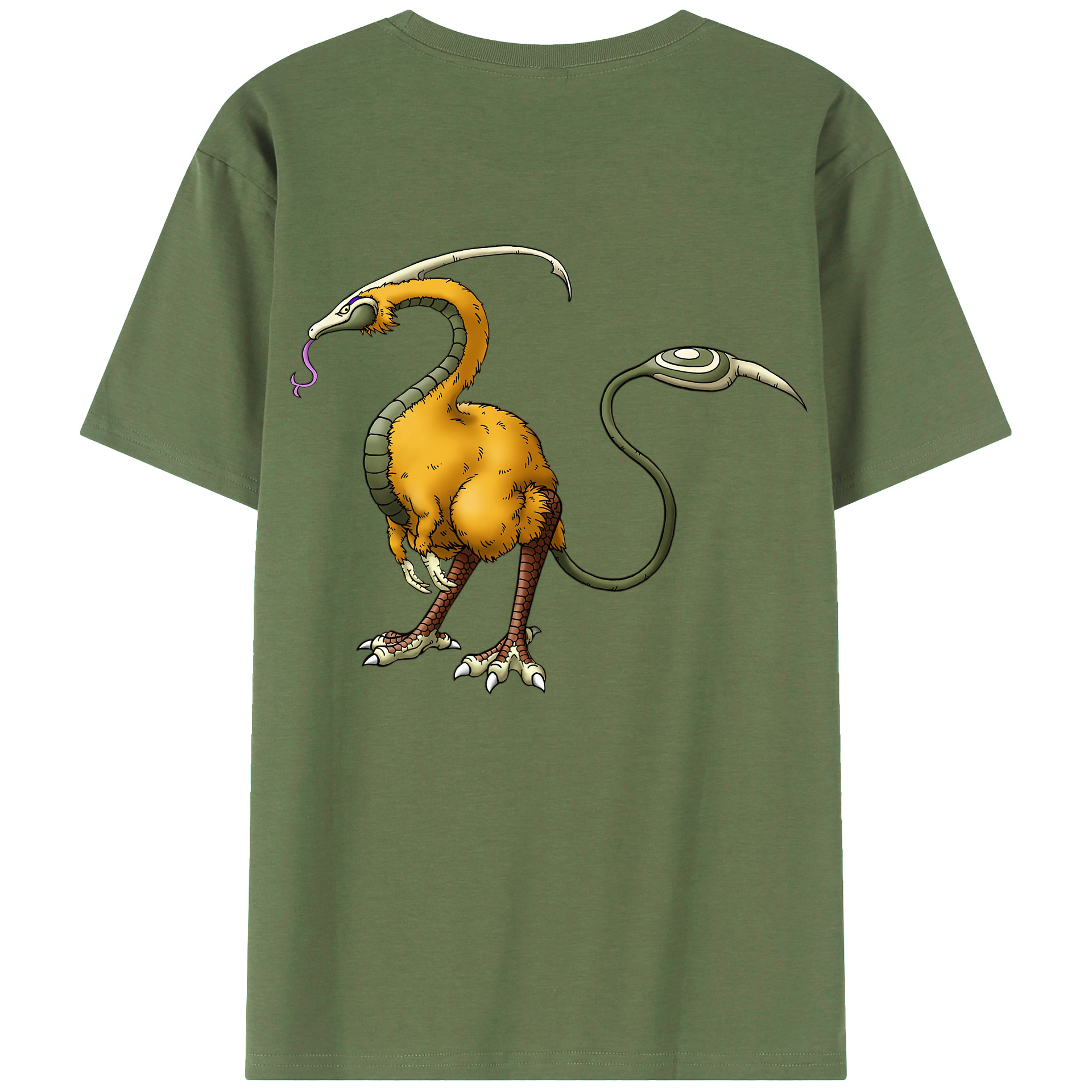 （画像用） ドラゴンクエスト Doragon Kuesuto Dragon Quest 綿100％ メンズ半袖Tシャツ（バックプリント） 通気性